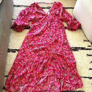 Misa Los Angeles size S long floral long sleeved maxi dress